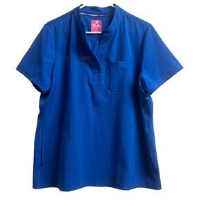 Bella womens sz L blue  Scrubs uniform w/pockets